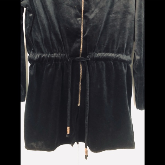 Anthony Mark Hankins Velvet jacket Sz M Tie Waist Zipper - Picture 3 of 10